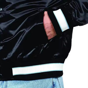 Vestes en Satin personnalisées pour hommes Baseball Satin Sports Team Jacket Whole Sale Rate 2025 Satin Jacket - Product Image 5
