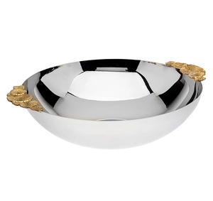 Ustensiles de cuisine de forme irrégulière utilisent un bol de service en fonte d'aluminium pour fruits légumes de luxe avec des arcs élégants pour la décoration de table - Product Image 6