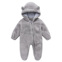 Conception de logo personnalisé OEM, nouveau style, combinaison bébé à manches et pieds ouverts, en flanelle, printemps, automne, hiver, unisexe, fermeture éclair, confortable
