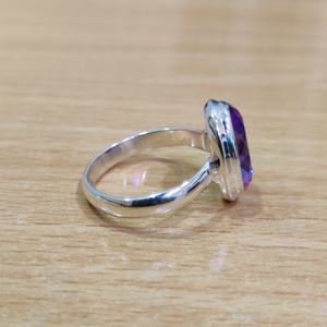 Anillo de Plata de Ley 925 de Alta Calidad con Topacio Místico Arcoíris Clásico en Forma de Corazón, Joyería Fina para Mujer, Regalo para Bodas y Fiestas - Product Image 3