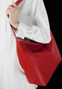 Sac hobo en cuir rouge vintage pour femme, sac à bandoulière souple et ample, deux sangles, grand sac fourre-tout, décontracté, quotidien, mode, sac à main - Product Image 2