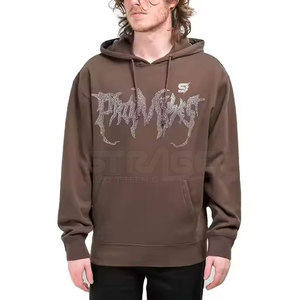 Fabricant pakistanais de sweats à capuche en polaire avec strass pour hommes - Vente en gros écologique en stock - Product Image 1