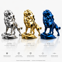 Escultura de León de Acero Inoxidable Pulido a Espejo de Lujo, Decoración de Jardín Exterior Personalizada, Compatible con Diseño 3D y DDP