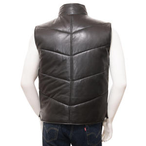 Chaleco de la mejor calidad para hombre, Chaleco de cuero de vaca Real, bordado y diseño personalizado, chaleco Vintage de tendencia de moda para motocicleta para hombre - Product Image 3