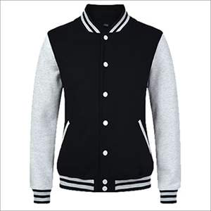 Vente en gros de fabricant, veste universitaire d'hiver de haute qualité et respirante de couleur unie, design avec logo personnalisé, nouvelle veste décontractée de baseball - Product Image 5