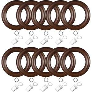 Anneau de rideau en bois rond moderne Accessoires de longueur 5m Anneau de rideau en bois disponible au prix de gros - Product Image 2