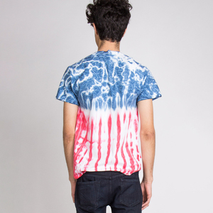 Venta al por mayor personalizado Tie Dye impreso camiseta personalizada de alta calidad camisetas de hombro caído camisetas para hombres - Product Image 2