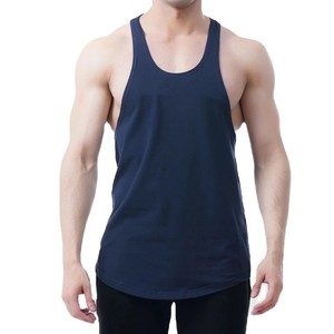 Camiseta sin mangas para hombre, azul claro, cuello redondo, tejido de punto, color liso, estilo casual vintage, de secado rápido, ecológica y transpirable. - Product Image 5