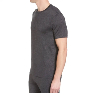 Camiseta personalizada 100% algodón Ringer para hombre, camiseta en blanco de estilo informal con cuello redondo de gran tamaño de Color sólido de alta calidad - Product Image 3