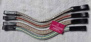 Brida de Cuero de Excelente Calidad con Diadema de Cristal de 5 Hileras, Productos Ecuestres Premium - Product Image 4
