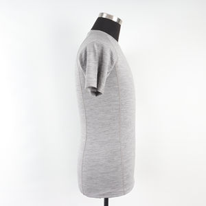 Ropa deportiva, camisetas para hombre, camiseta gris en blanco con cuello redondo, camisetas de manga corta de talla grande transpirables con cuello redondo para hombre, camisetas teñidas de Color personalizado - Product Image 3