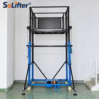 Plateforme élévatrice verticale portable de 10 m de hauteur pour l'installation d'équipements d'usine avec base à roues et stabilisateurs réglables