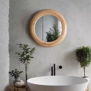 <b>Vintage</b> Round Wall <b>Mirror</b> Custom Modern Design Handcrafted Wooden Frame High Quality Hot Selling by Azora Industries - Product Image 1