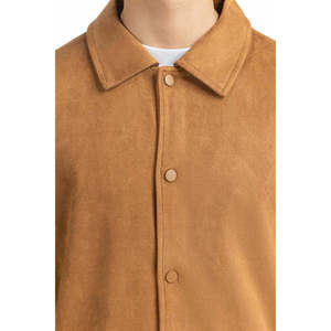 แจ็คเก็ตหนังแท้ลำลอง คอตั้ง ไซส์ XS ปิดด้วยซิป เคลือบผิวสำหรับฤดูใบไม้ผลิและฤดูใบไม้ร่วง - Product Image 6