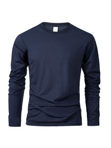 Spring Autumn Men T shirts <b>Long</b> <b>Sleeve</b> Casual <b>Tops</b> Solid Color High Quality <b>Black</b> T-Shirt Classic Men Clothing - Product Image 6