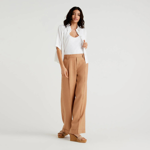 กางเกงคาร์โก้2025ทรงหลวมขาบานหน้าแบนทำจากโพลีเอสเตอร์100% โลโก้ได้ตามต้องการสินค้าออกใหม่ - Product Image 3