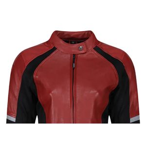 Chaqueta de Motociclista de Cuero de Oveja Genuino Hecha a Medida de Primera Calidad para Mujer, Ecológica, Calefactable, Resistente al Viento, Lista para el Invierno - Product Image 4