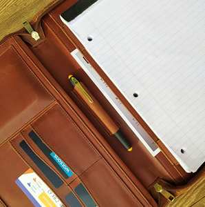 ซองหนังใส่สมุดสเก็ตช์ภาพ11in แบบรีฟิลขนาด A4ได้4ช่องพร้อมช่องใส่ปากกาสมุดสเก็ตช์ LPF-0263 - Product Image 5