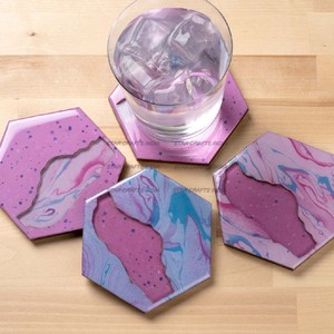 New Style <b>Table</b> Decoration Wood <b>Epoxy</b> Resin Best Coaster Tabletop Wood Placemats Coaster for Drink for Office & Home - Product Image 2