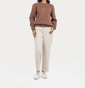 เสื้อสเวตเชิ้ตผ้าฟลีซแบบสวมหัวสำหรับผู้หญิงเสื้อสเวตเตอร์คอกลมผ้าคอตตอนมีน้ำหนักมากลายการ์ตูน100% ออกแบบได้ตามต้องการ - Product Image 4