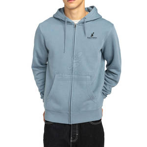 Easy Care Basics Sudadera con capucha con cremallera con textura suave y acogedora Sudadera con capucha con cremallera de estilo minimalista hecha en Pakistán - Product Image 3