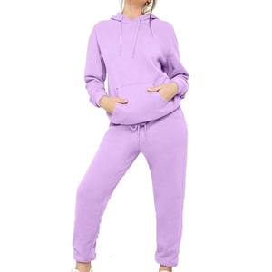 Conjuntos de chándal de ropa deportiva de peso pesado sólido de talla grande para mujer Ropa activa transpirable de alta calidad Logotipo personalizado Color - Product Image 1