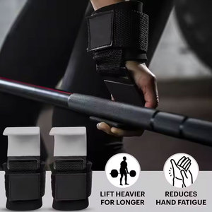 Ganchos de gimnasio de levantamiento de pesas con logotipo personalizado de neopreno de la mejor calidad con protección profesional - Product Image 3