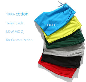 Gym Running Summer Shorts Unisexe Noir Polaire Personnalisé French Terry Sweat Shorts Hommes - Product Image 2