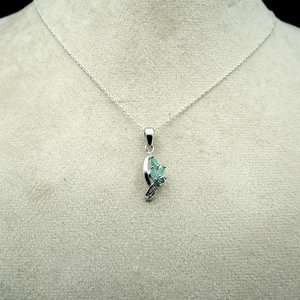 Collar de esmeralda de Plata de Ley 925 con piedras preciosas de circón aniversario perfecto o regalo de joyería de boda para ella - Product Image 2