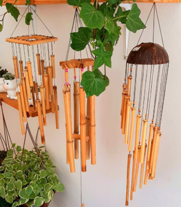 Carillon éolien en bambou rustique du Vietnam Eco Craft avec son apaisant en gros disponible - Product Image 3