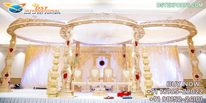 Inspirant Boho Chic Indien Mariage En Bois Mandap Thème Antique Mariage En Bois Sculpté Mandap Ciel Mariage Hindou En Bois MandapUK - Product Image 6