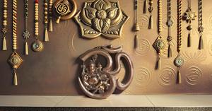 Tenture murale Matel du seigneur Ganesha Showpiece Meilleur pour la décoration intérieure Idéal pour les cadeaux Om - Product Image 6