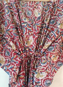 Caftan décontracté imprimé Bagru pour femmes Sarong doux coton indien vêtements de plage nouveau caftan imprimé en bloc impression numérique de taille naturelle - Product Image 2