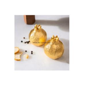 Juego de mesa de sal y pimienta pulido dorado de aluminio de calidad superior de 2 mesas decorativas clásicas de venta superior de sal y pimienta - Product Image 1