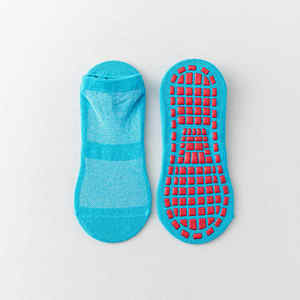 Calcetines Antideslizantes con Agarre para Deportistas, Tejidos en 100% Algodón, Absorbentes de Sudor, de Secado Rápido, para Entrenamientos, Yoga, Pilates, Barre, Gimnasio, con Diseño de Cuadros e Ícono de Sonrisa, Juveniles - Product Image 3