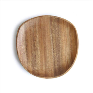 Bandeja de servicio de madera de forma rectangular de Color de acabado de madera natural de excelente calidad con asas de metal para hoteles y restaurantes - Product Image 6