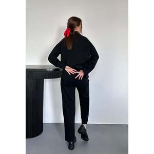 Black Washed Shirt And <b>Trousers</b> Set - Black - Product Image 6