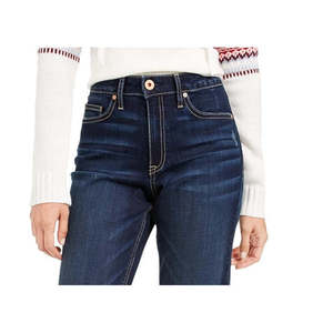 กางเกงยีนส์ทรงบูทคัทเอวสูงสำหรับผู้หญิง ยี่ห้ออเมริกันแร็ก สีเข้ม รุ่นรีลีสเฮม ไซส์ 5 พร้อมโลโก้ที่เอว - Product Image 2