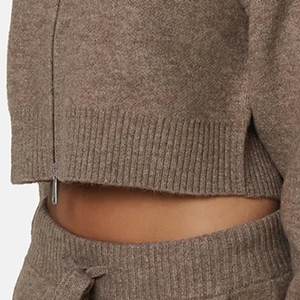 Nouveauté Sweat-shirt à capuche décontracté pour femme avec logo personnalisé imprimé, fermeture éclair marron, vêtements d'extérieur, sweat-shirts streetwear, col à capuche - Product Image 5