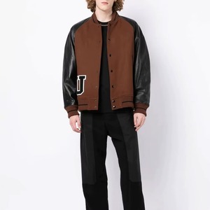 Chaqueta de béisbol universitaria personalizada para hombre, chaquetas Letterman Varsity, cuerpo de lana y mangas, diseño elegante y elegante para hombre - Product Image 1