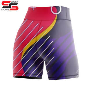 Venta al por mayor de fábrica de alta calidad pantalones cortos de motorista Nylon Spandex pantalones cortos de entrenamiento de Ciclismo de cintura alta - Product Image 2