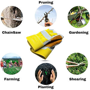 Premium Split <b>Rigger</b> Leather Safety Work <b>Glove</b> Breathable Design Keeps Hands Cool & Dry Gardening Work <b>Gloves</b> - Product Image 5