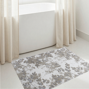 พรมอาบน้ำ Bralna ขนาด 70x120 ซม. สีเอครู/เบจ/เงิน ผลิตจากเส้นด้ายฝ้ายรีไซเคิล ย้อมสีแบบแจ็คการ์ด ทอแบบพิเศษ ผลิตตามสั่ง ผลิตในตุรกี - Product Image 1