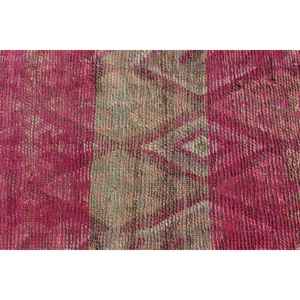 2.2x13.6 ft Vintage Turkish Rug, <b>Runner</b> Rug, <b>Red</b> Herki Floral Rug - Product Image 5
