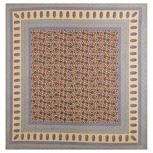 Sábana Super King de algodón 240 TC con flores azules con 2 fundas de almohada, juego de fundas de edredón, 4 Uds., tamaño Queen para cama, uso navideño y festivo - Product Image 3