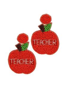 Pendientes de cuentas de semillas de moda de lujo bordados a mano pendientes de cuentas de semillas de limón súper divertidos y lindos pendientes de cuentas de semillas de limón de la India - Product Image 6