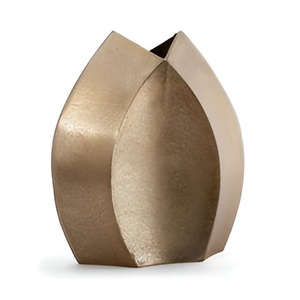 Jarrón de mesa de Metal hecho a mano dorado de forma moderna personalizado juego de florero decorativo para el hogar - Product Image 4