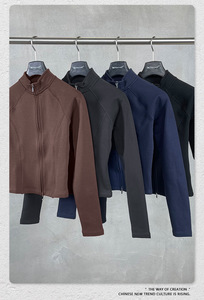 Poncho Street Dry 2025 Autunno Vintage Americano Slim con Cerniera Antirughe Collo Alto Manica Lunga per <span class=keywords><strong>Donna</strong></span> - Product Image 5