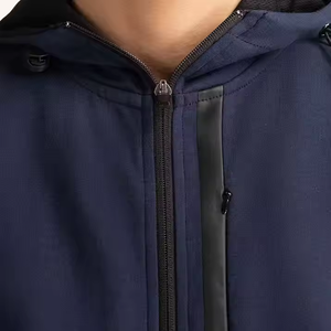 Custom Unisex 100% Cotton Fleece Zipper Hoodie with Solid Pattern Breathable & Quick Dry <b>Vintage</b> Style <b>French</b> Terry for Winter - Product Image 4