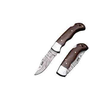 Cuchillos Plegables de Acero de Damasco Hechos a Mano al por Mayor, Cuchillos Utilitarios de Bolsillo con Logotipo Personalizado, Venta al por Mayor, Proveedor de Artículos para Exteriores, Caza, Campamento y Uso Diario - Product Image 1